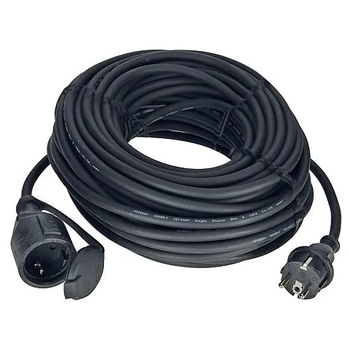 Gummi-Verlängerung H07RN-F 3G1,5 schwarz 25m