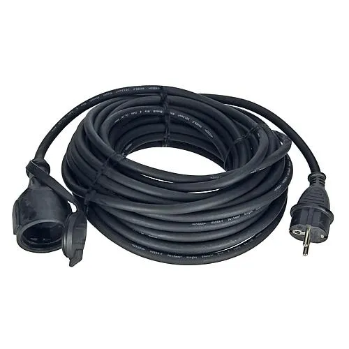 Gummi-Verlängerung H07RN-F 3G1,5 schwarz 15m