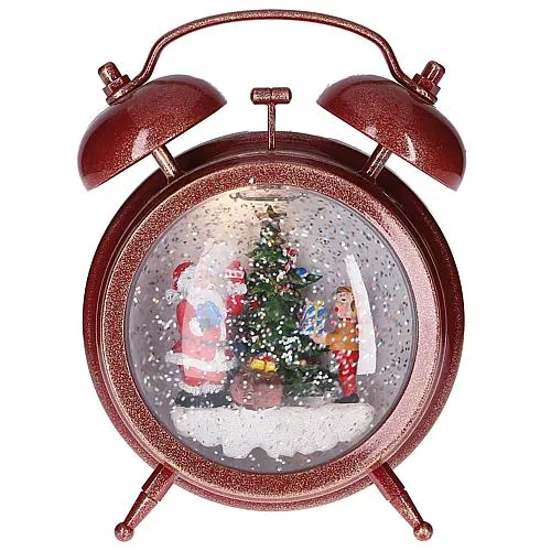 LED Wecker mit Weihnachtsmann und Kind 4375-550