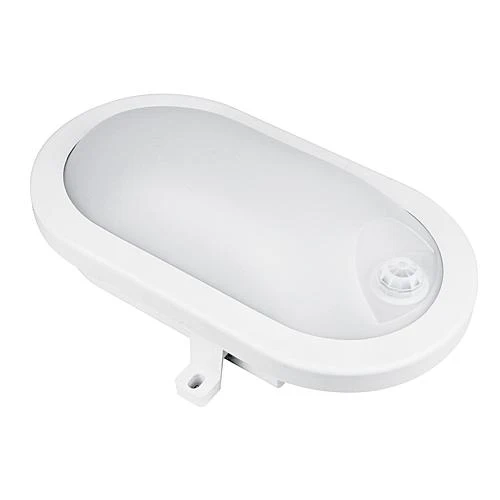 EGB LED Ovalarmatur PIR IP54 12W 810lm 3000K, weiß