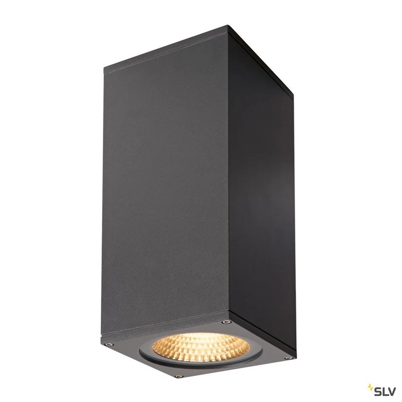 SLV BIG THEO WALL, Outdoor Wandleuchte, zweiflammig, LED, 3000K, Flood up/down, anthrazit, B/H/T 13/27,5/13,5 cm