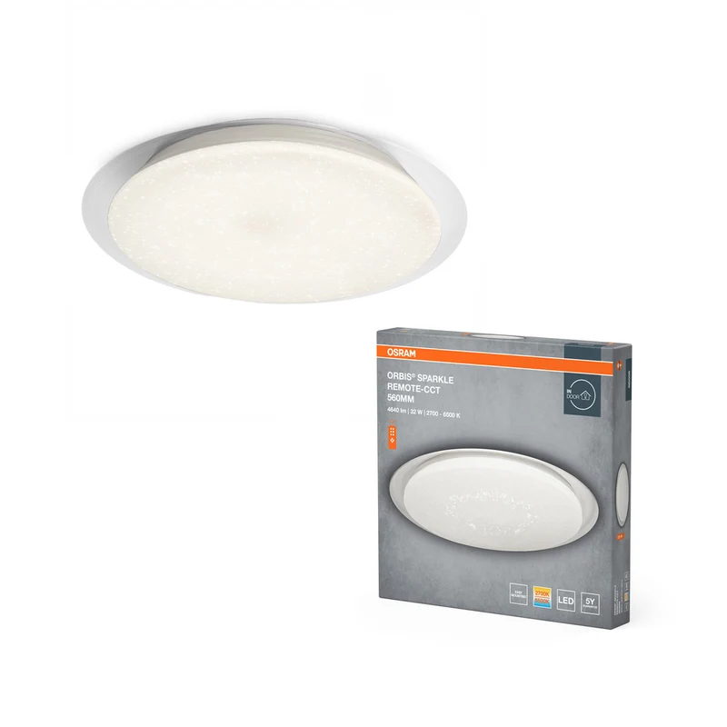 OSRAM ORBIS® Deckenleuchte Sparkle Remote-CCT 560mm 32W, 2800 lm, 2800…6000 K, Tunable White