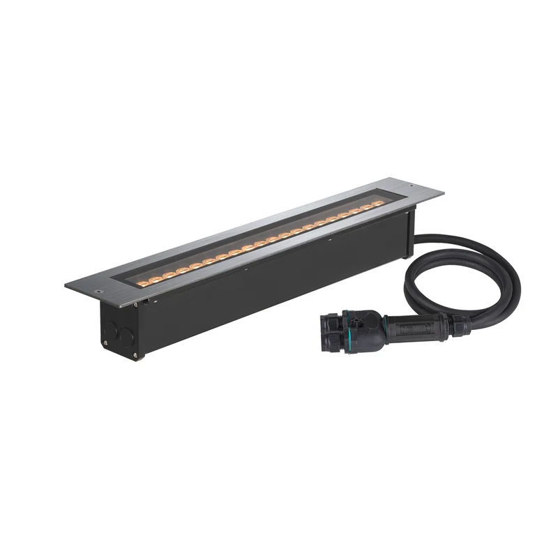 DASAR® 600, Bodeneinbauleuchte, 18 W, 3000 K, IP65/IP67, quadratisch, edelstahl