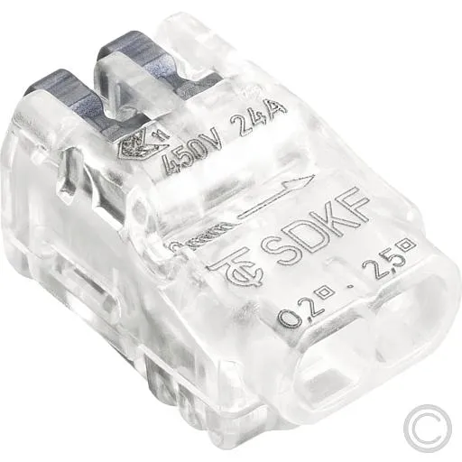 EGB Steckklemmen SDKF 2 transp./anthrazit