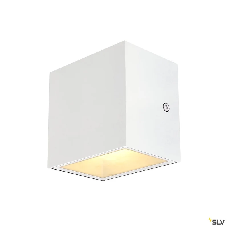 SLV SITRA CUBE WL, LED Outdoor Wand- und Deckenaufbauleuchte, weiß, IP44, 3000K, 10W