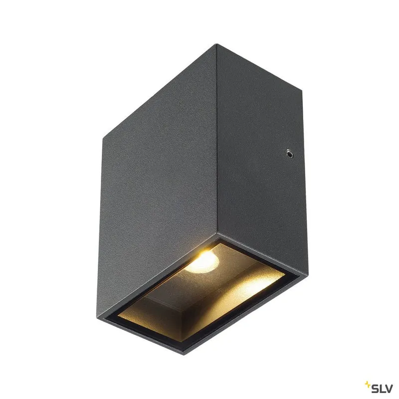SLV QUAD XL 1 Wandleuchte, eckig, anthrazit, LED, 1x3,2W, 3000K,