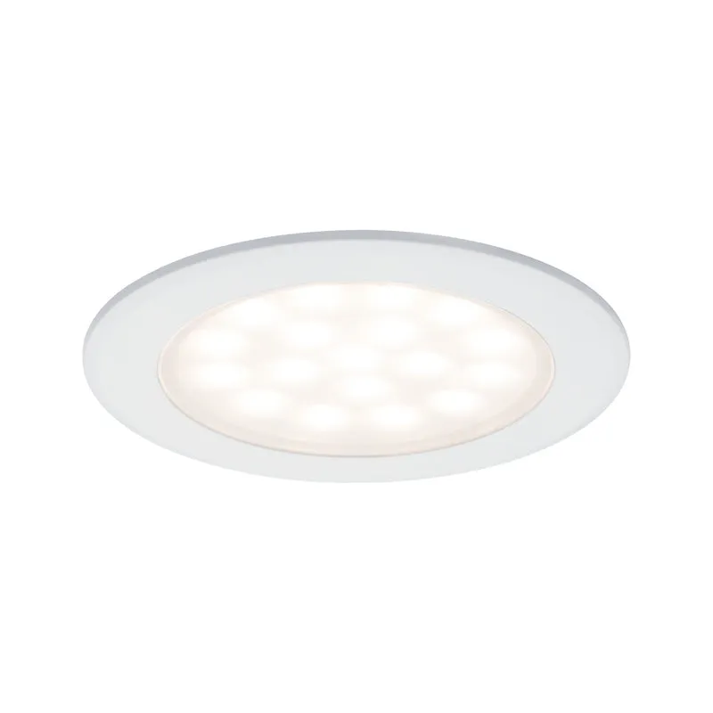 Paulmann Möbel EBL Set rund LED 2x2,5W 6VA 230/12V 3000K Weiß matt/Alu
