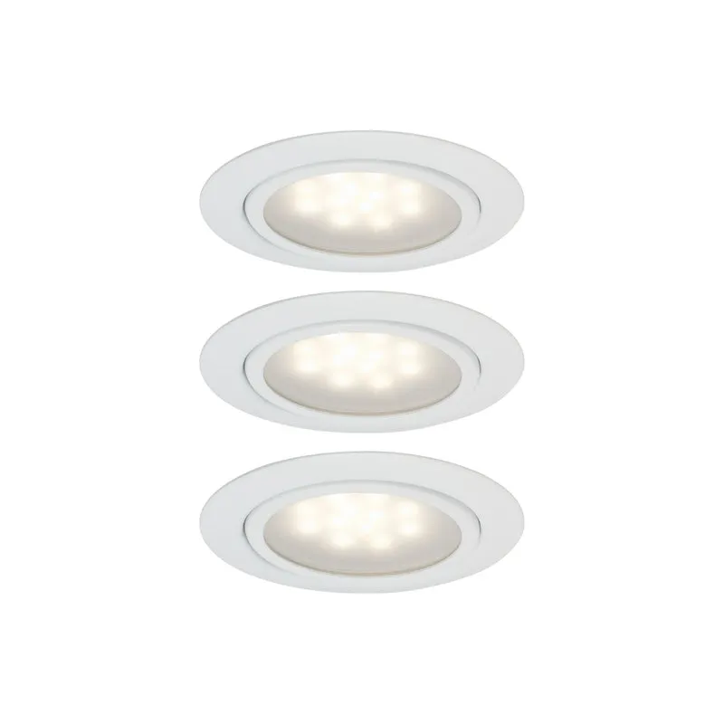 Paulmann Möbel EBL Set LED 3x1W 12VA 230/12V 65mm Weiß/Metall