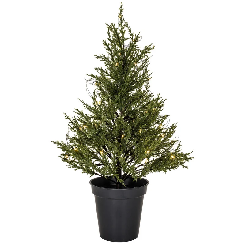 STAR TRADING Weihnachtsbäumchen, TUJA, 40 warmweiße LEDs