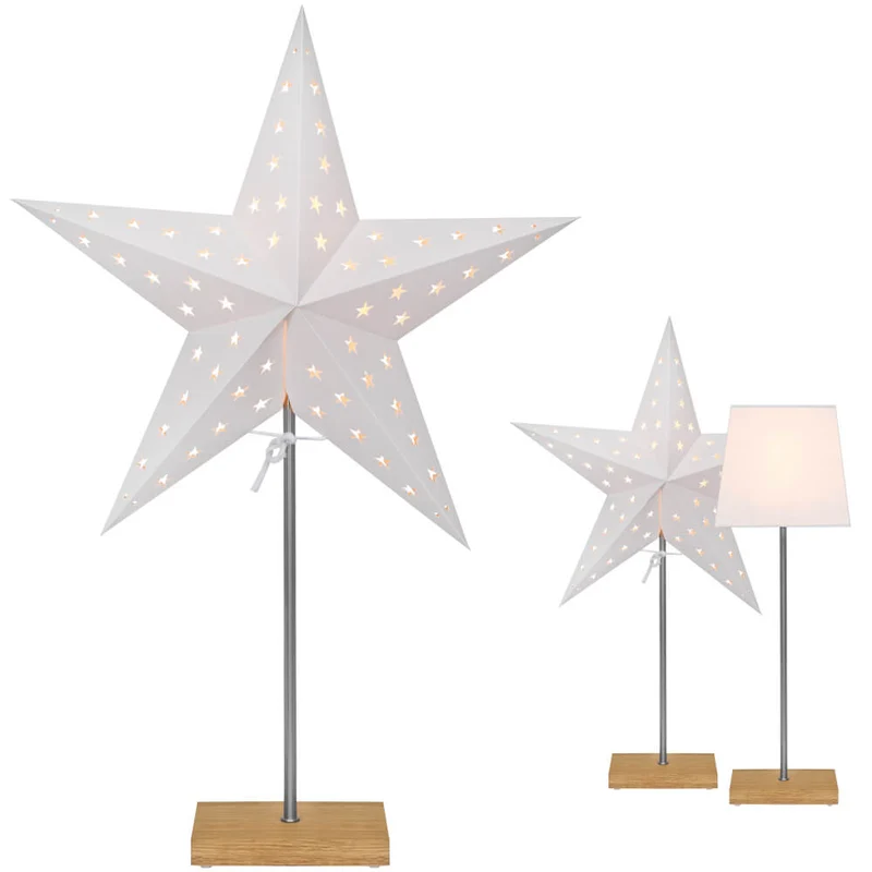 STAR TRADING Tischleuchte, COMBI PACK LEO, 1 x E14/25W, H 670, Ø 430