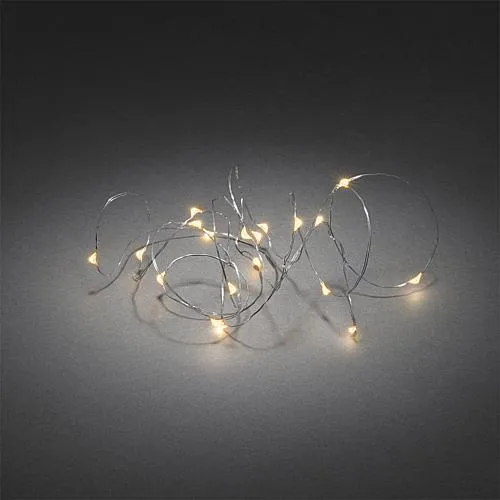 Micro LED Lichterkette 40 bernsteinf. LED 1461-890silberfarbener Draht