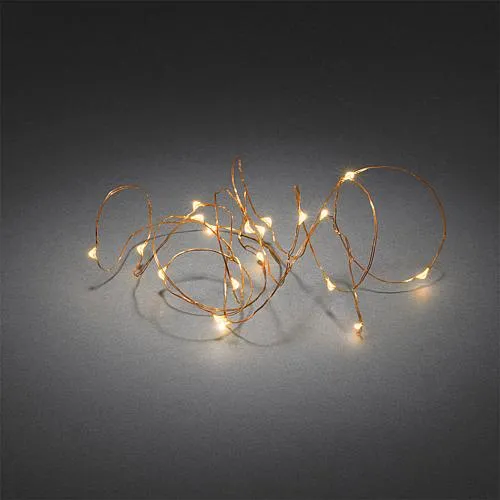 Micro LED Lichterkette 40 bernsteinf. LED 1461-860kupferfarbener Draht