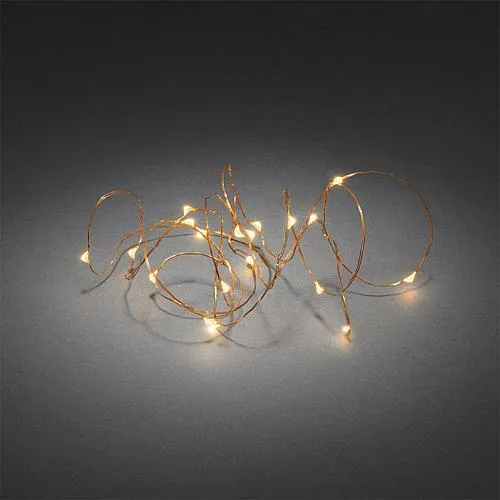 Micro LED Lichterkette 20 bernsteinf. LED 1460-860kupferfarbener Draht