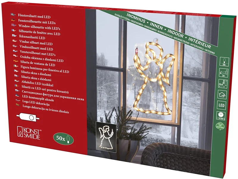LED Fenstersilhouette Engel 50 ww LED 2173-010