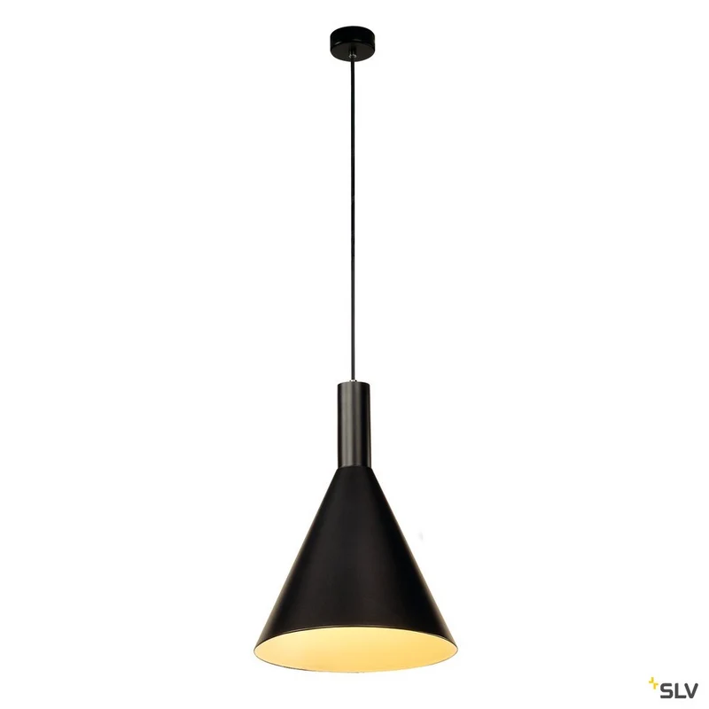 SLV PHELIA Pendelleuchte, schwarz, D275/H320, E27, max. 23W