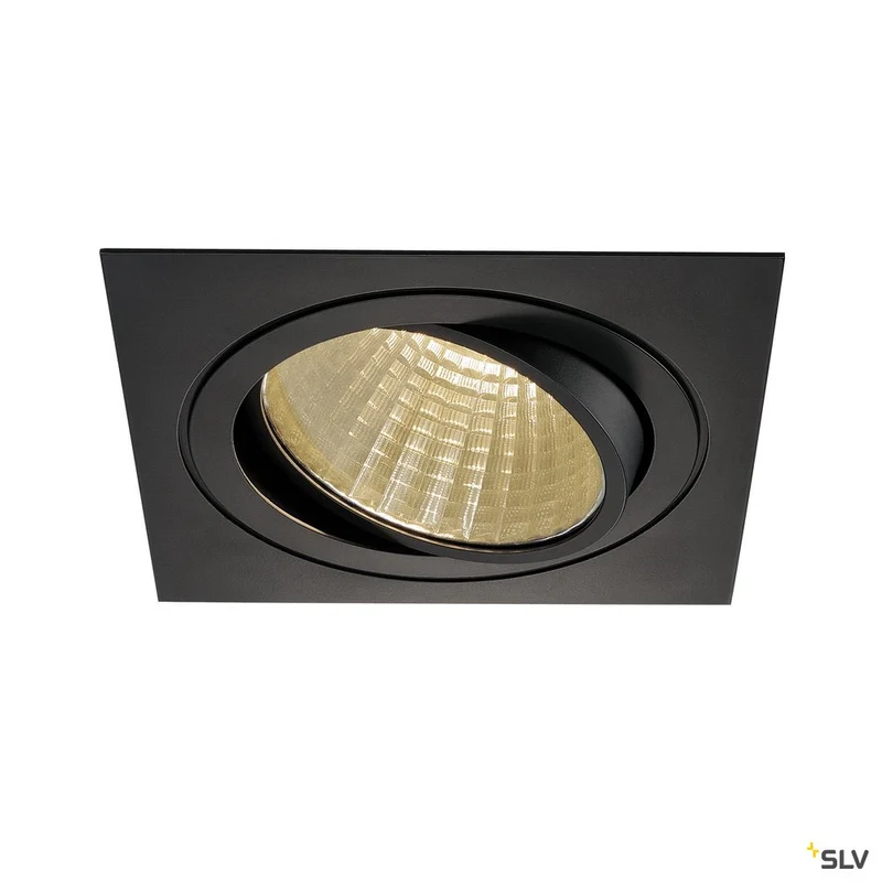 SLV NEW TRIA LED DL SQUARE Set, mattschwarz, 25W, 30°, 3000K, inkl. Treiber, Clipfed.
