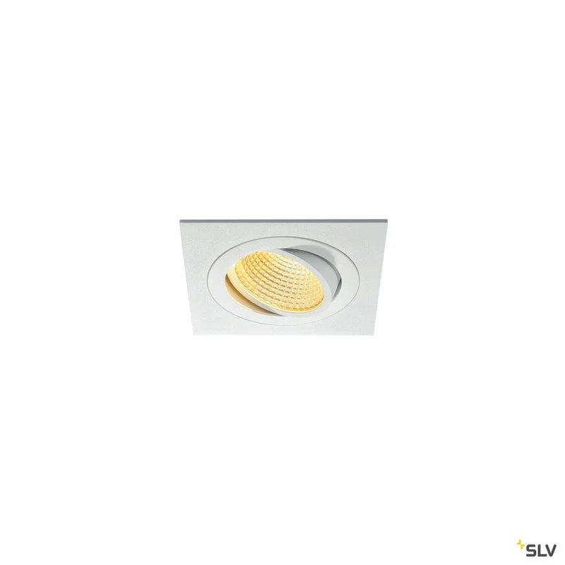 SLV NEW TRIA LED DL SQUARE Set, mattweiss, 12W, 38°, 2700K, inkl. Treiber, Clipfed.
