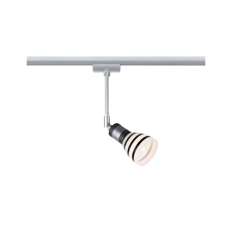 Paulmann URail System Light&Easy Spot Titurel 1x42W G9 Chrom m/Opal/Sz 230V Metall/Gls