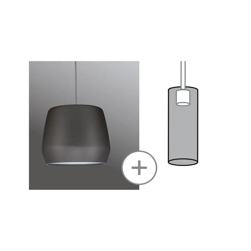 Paulmann URail 2Easy Metallschirm Pirm max. 1x20W Grau matt Metall