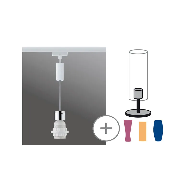 Paulmann Urail 2Easy Basic Pendel max 1x20W E27 Weiß/Chrom 230V Met/Kst