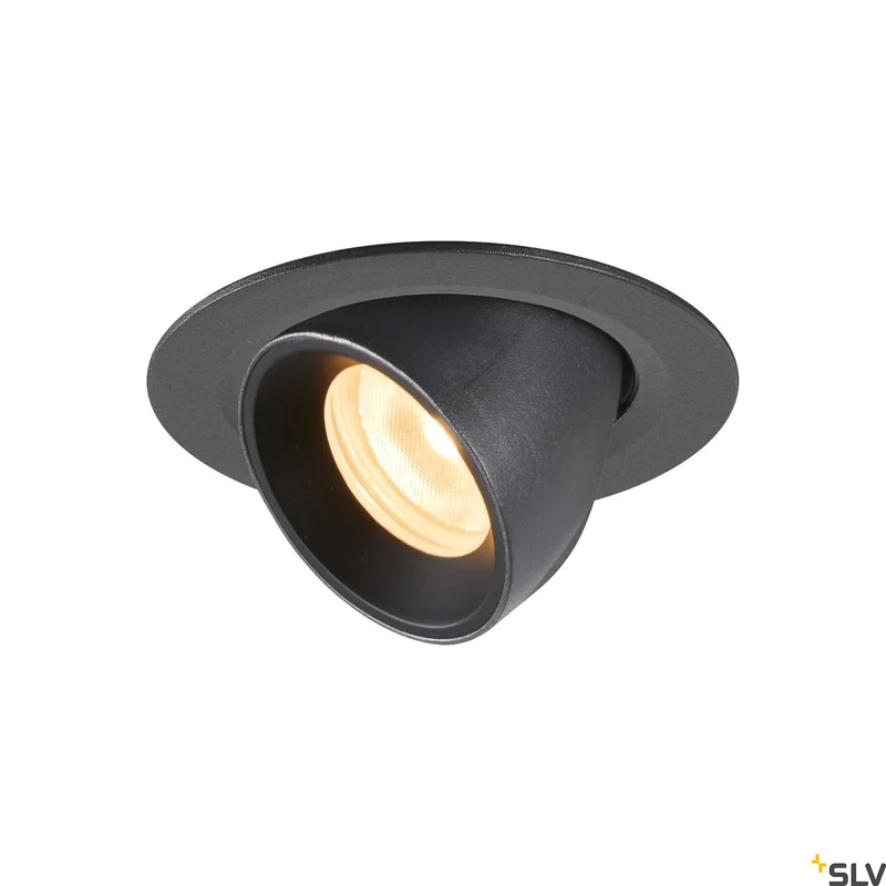 SLV NUMINOS® GIMBLE XS, Deckeneinbauleuchte schwarz 3000K 20°