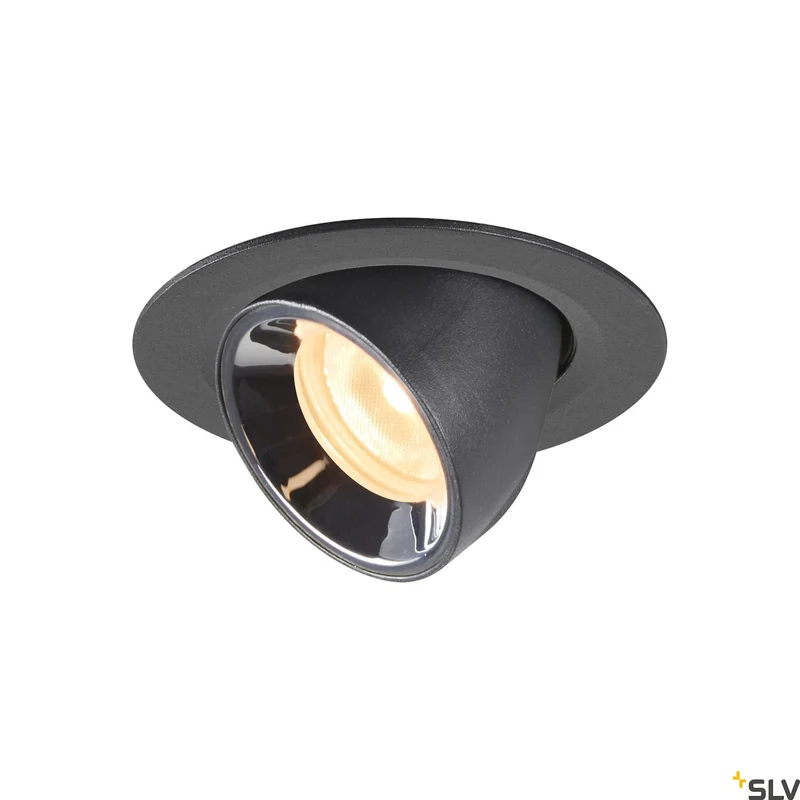 SLV NUMINOS® GIMBLE XS, Deckeneinbauleuchte schwarz / chrom 3000K 40°