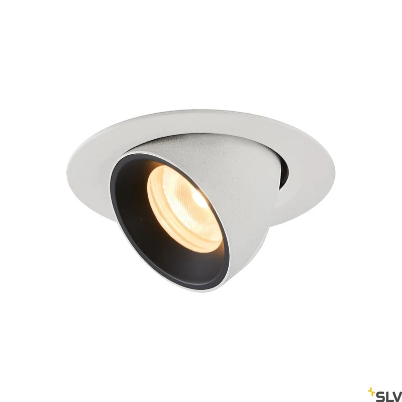 SLV NUMINOS® GIMBLE XS, Deckeneinbauleuchte weiß / schwarz 3000K 20°