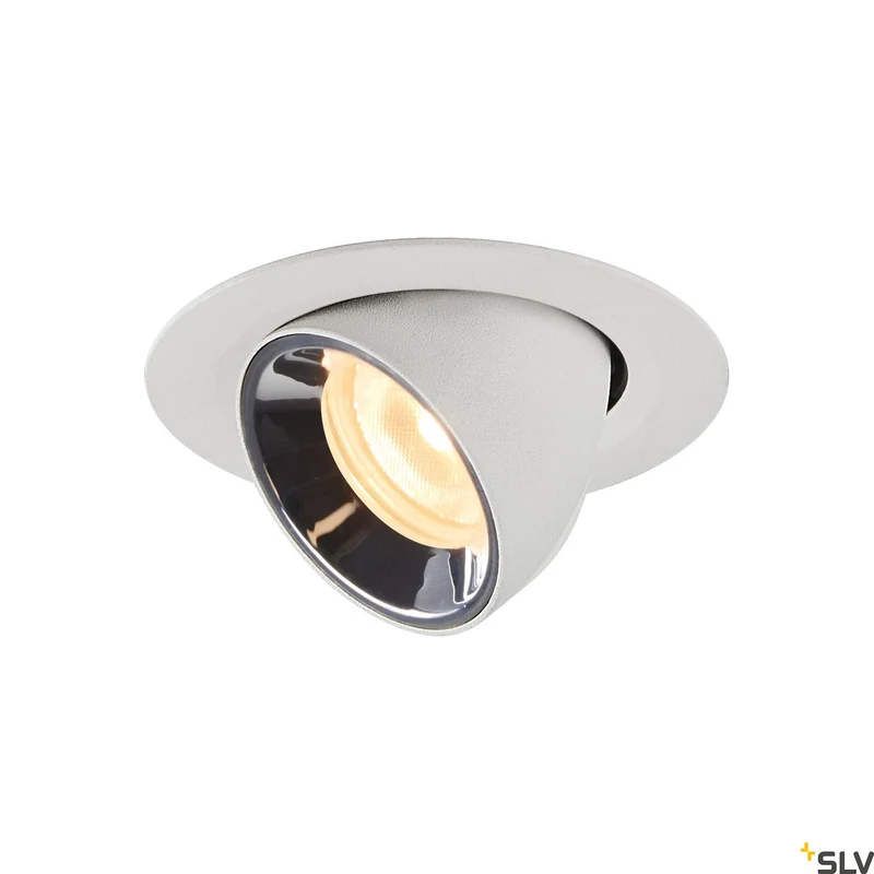 SLV NUMINOS® GIMBLE XS, Deckeneinbauleuchte weiß / chrom 3000K 55°