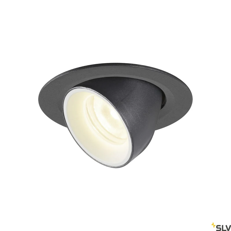 SLV NUMINOS® GIMBLE XS, Deckeneinbauleuchte schwarz / weiß 4000K 20°