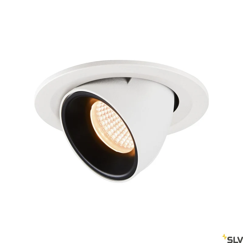 SLV NUMINOS® GIMBLE S, Deckeneinbauleuchte weiß / schwarz 2700K 20°