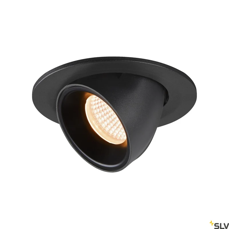 SLV NUMINOS® GIMBLE S, Deckeneinbauleuchte schwarz 2700K 55°