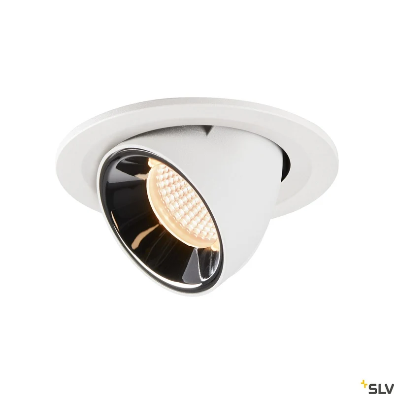 SLV NUMINOS® GIMBLE S, Deckeneinbauleuchte weiß / chrom 2700K 40°