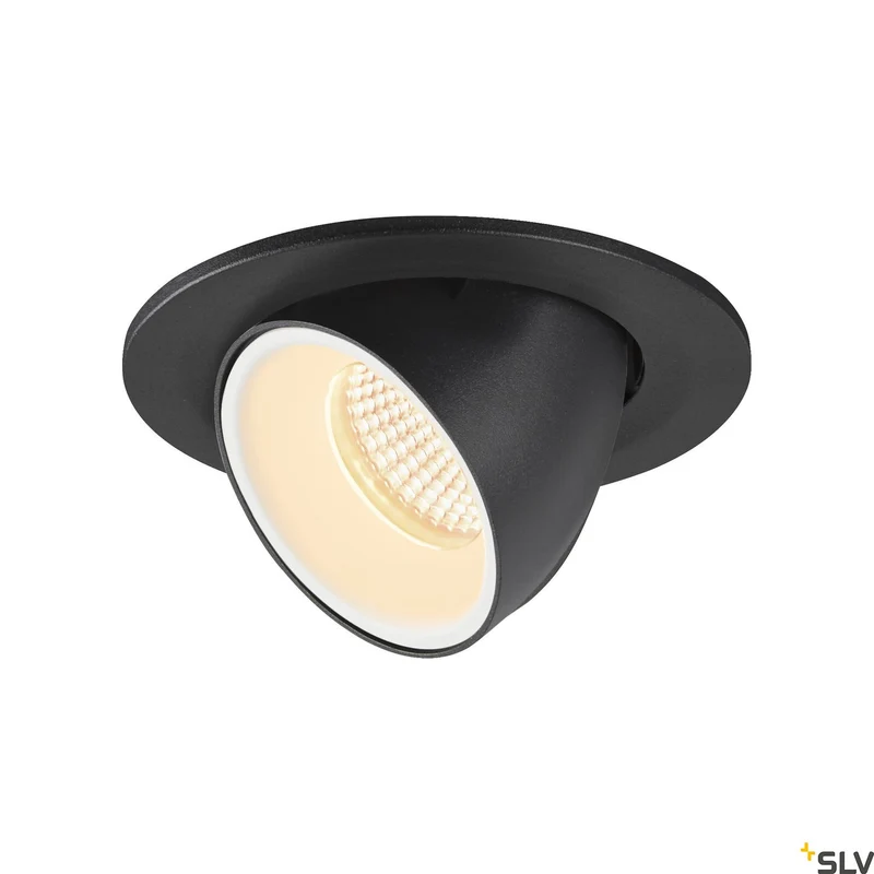 SLV NUMINOS® GIMBLE S, Deckeneinbauleuchte schwarz / weiß 30000K 55°