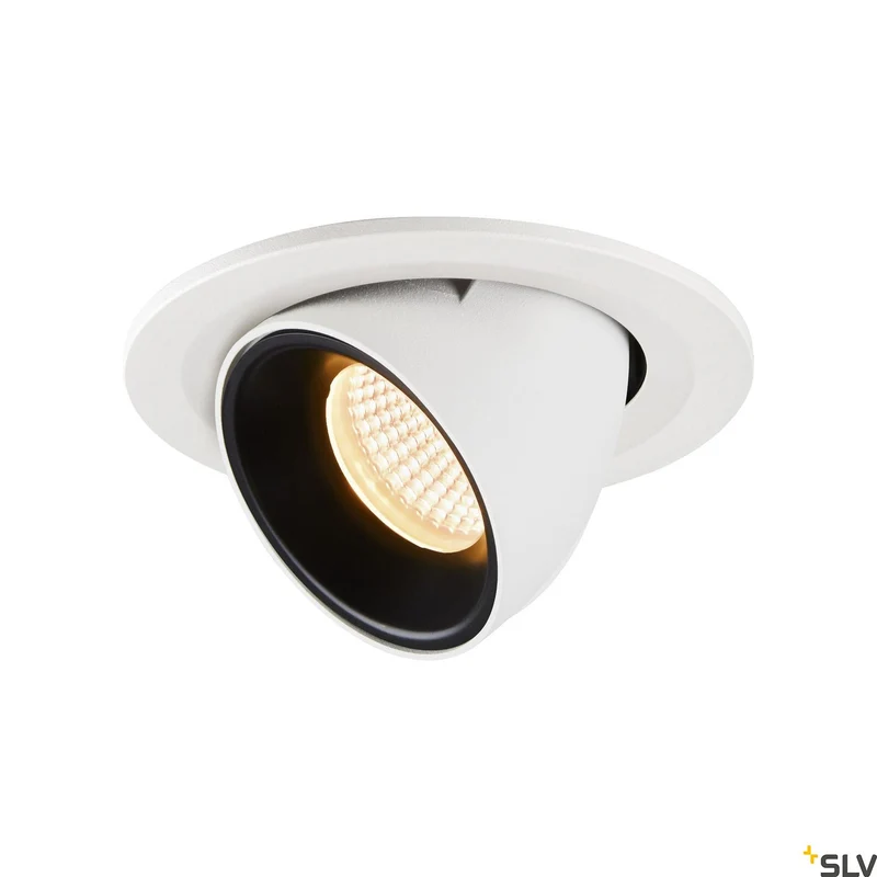 SLV NUMINOS® GIMBLE S, Deckeneinbauleuchte weiß / schwarz 30000K 55°