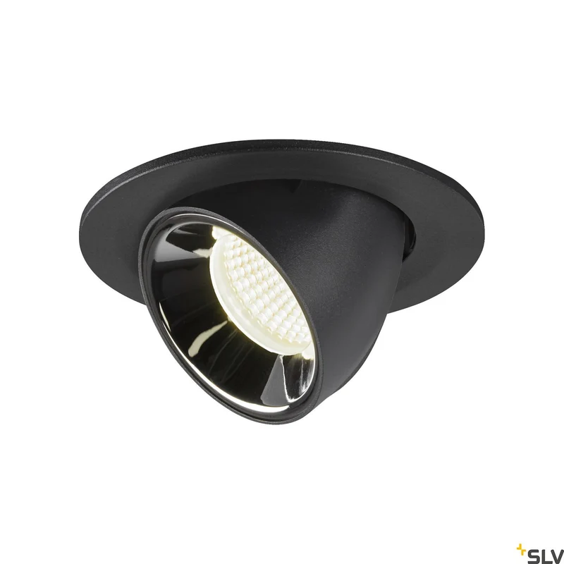 SLV NUMINOS® GIMBLE S, Deckeneinbauleuchte schwarz / chrom 4000K 40°