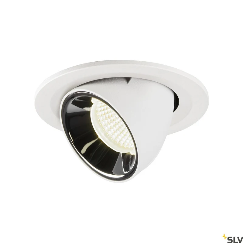 SLV NUMINOS® GIMBLE S, Deckeneinbauleuchte weiß / chrom 4000K 40°