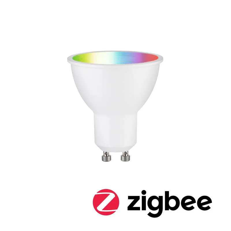 Paulmann Standard 230V LED Reflektor GU10 Smart Home Zigbee 3.0 350lm 4,8W RGBW+ dimmbar Weiß matt