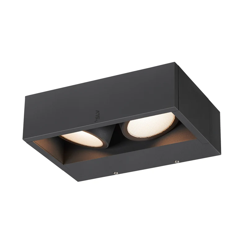 ESKINA FRAME WL double, Wandaufbauleuchte anthrazit 27 W 2200/2400 lm 3000/4000 K CRI 80 95°