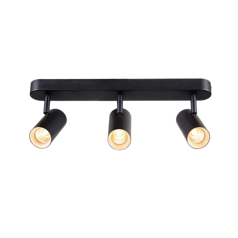 NOBLO®, Wand- und Deckenaufbauleuchte, triple, rund, 2700 K, 19 W, PHASE, 32°, schwarz