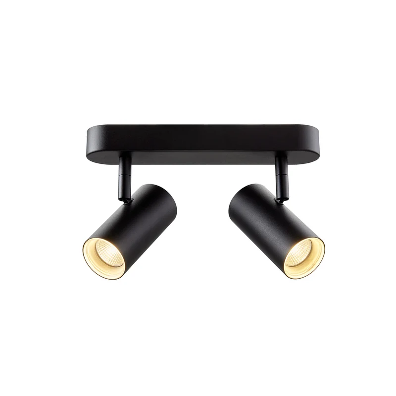 NOBLO®, Wand- und Deckenaufbauleuchte, double, rund, 2000-3000 K, 15 W, Dim-to-Warm, PHASE, 36°, schwarz