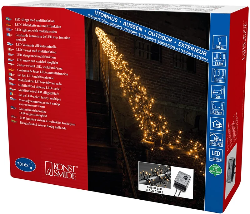 Micro LED Büschellichterkette 2016 bernsteinf. LED 3866-800
