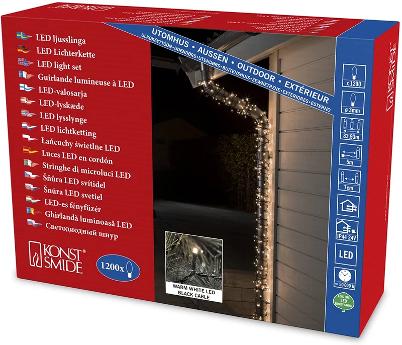 Micro LED Außenkette 1200 ww LED 3649-110