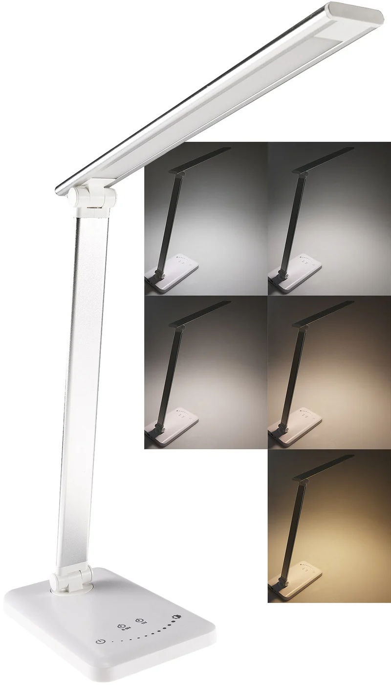 LED Schreibtisch-Leuchte, dimmbar LIchtfarbe einstellbar, 8W, 550lm
