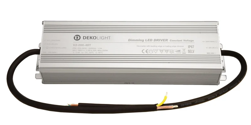 Deko-Light LED power supply, IP, DIM, CV, 48 V, 66-200 W