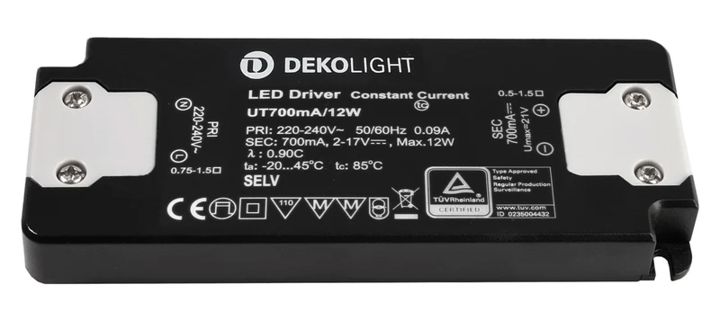 Deko-Light FLAT, CC, UT700mA/12W