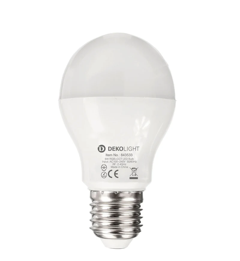 Deko-Light RF-smart, E27, Rf+Zigbee, 6 W, RGB+2700-6500 K, 220 Grad