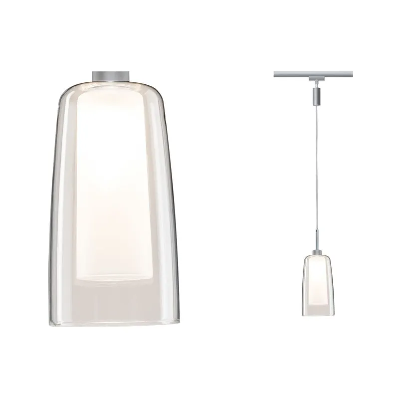 Paulmann URail Systems LED Pendulum Arido 1x3W Chrom matt/Klar/Satin 230V Glas