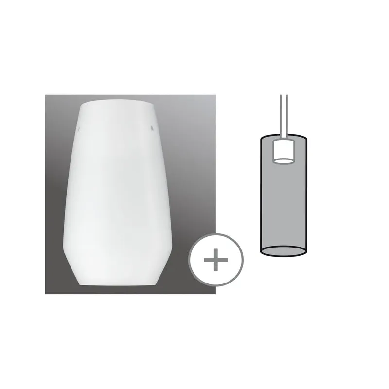 Paulmann URail 2Easy Glas Vento Opal Glas