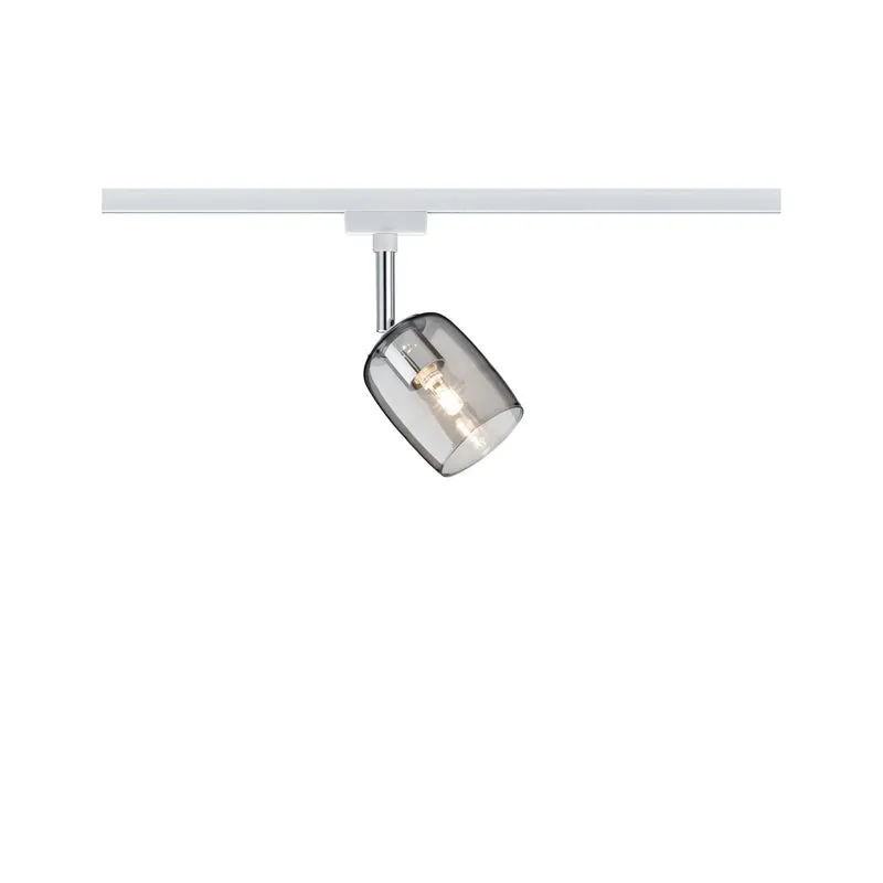 Paulmann URail System Spot Blossom max. 1x10W G9 Weiß/Grau transparent 230V Metall/Glas