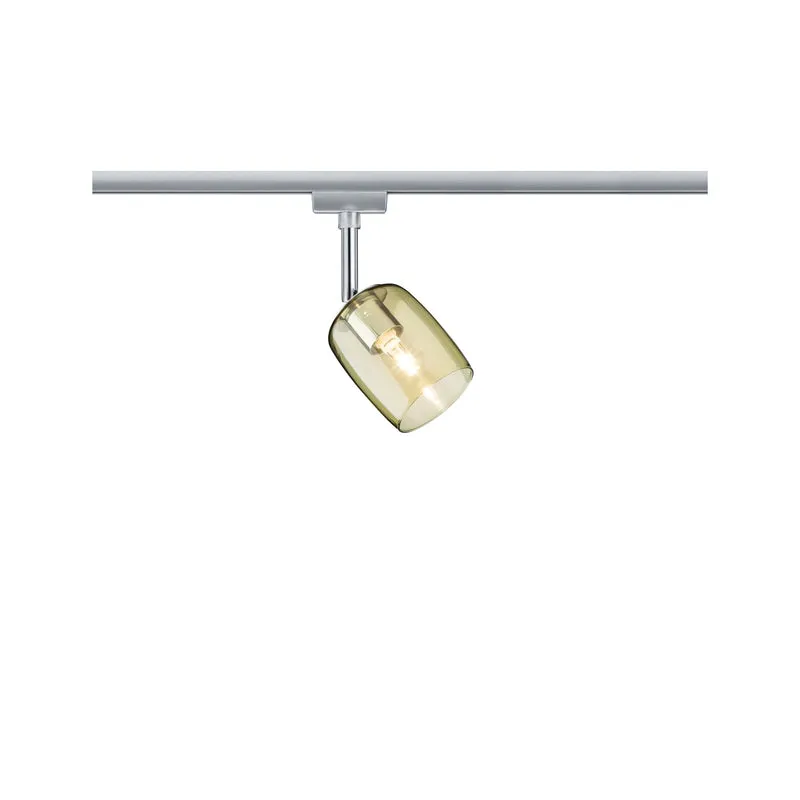 Paulmann URail System Spot Blossom max. 1x10W G9 Chrom matt/Gelb transp. 230V Metall/Glas
